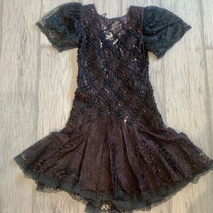 Goth midi dress beaded sequined drop waist gatsby MOVING SALE evening formal